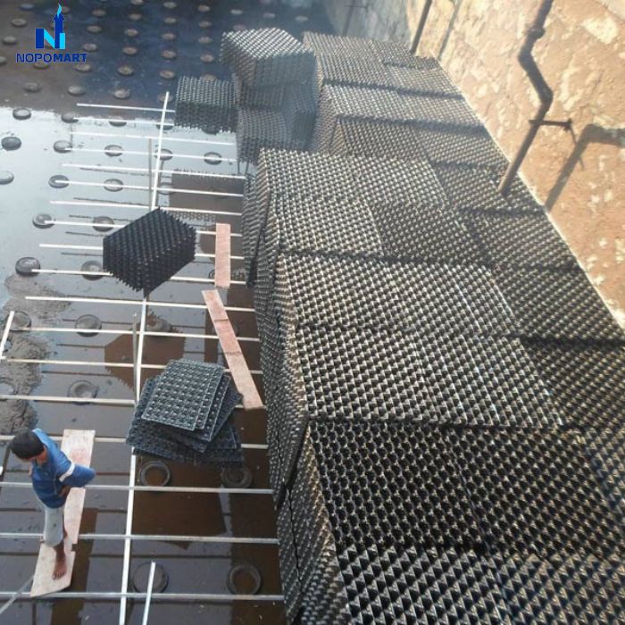 dem-gia-the-vi-sinh-dem-to-ong-mau-den đệm giá thể vi sinh đệm tổ ong màu đen