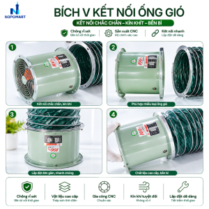 Bích V tròn ống gió