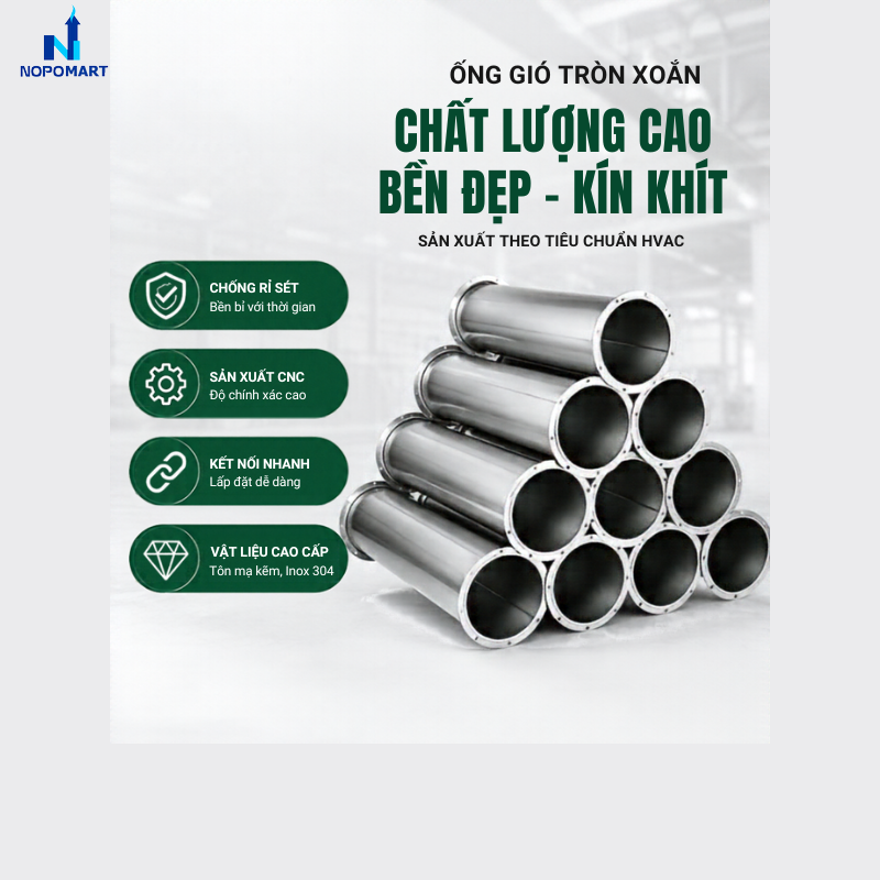 Bích V tròn ống gió